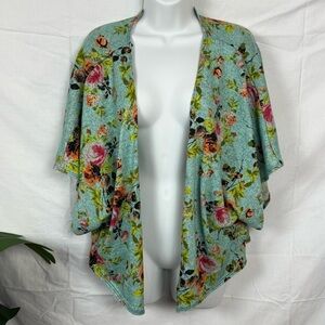 Rainbow women’s open floral cardigan size large